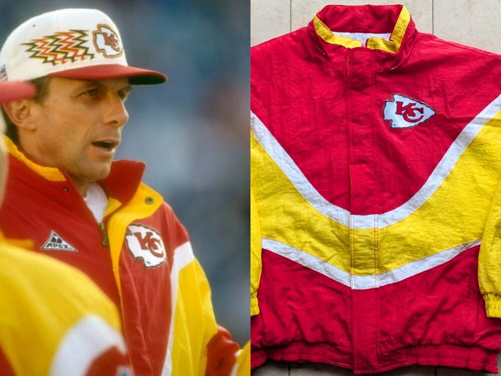 Kansas Chiefs 90s APEX puffer jacket MONTANA XL red gold NFL Pro Line vintage
